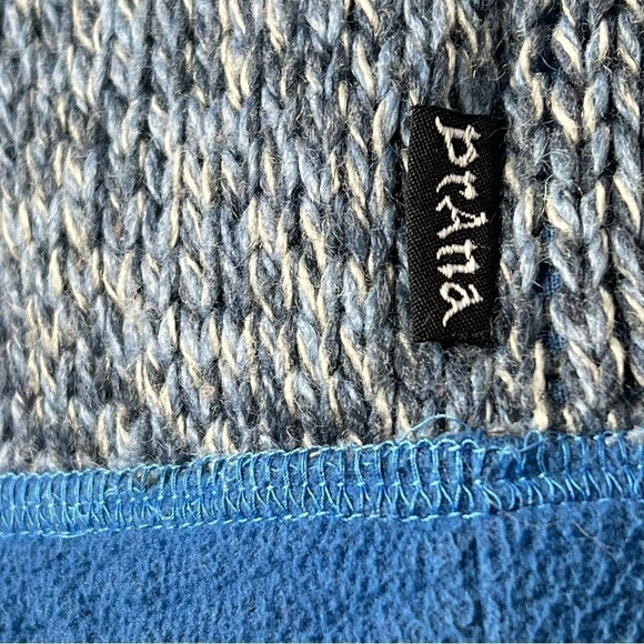 PRANA Wool Blend Knit Hooded Zip Sweater Jacket Fleece Lined Women's Size M - Picture 13 of 16